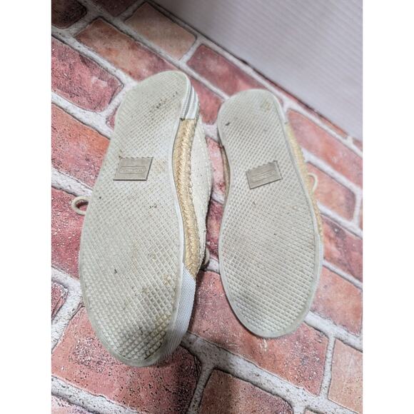 Women's COACH Parson Tan Suede Jute Rope Fashion Sneaker Shoes Q1892 Sz 6.5 B - Picture 7 of 7